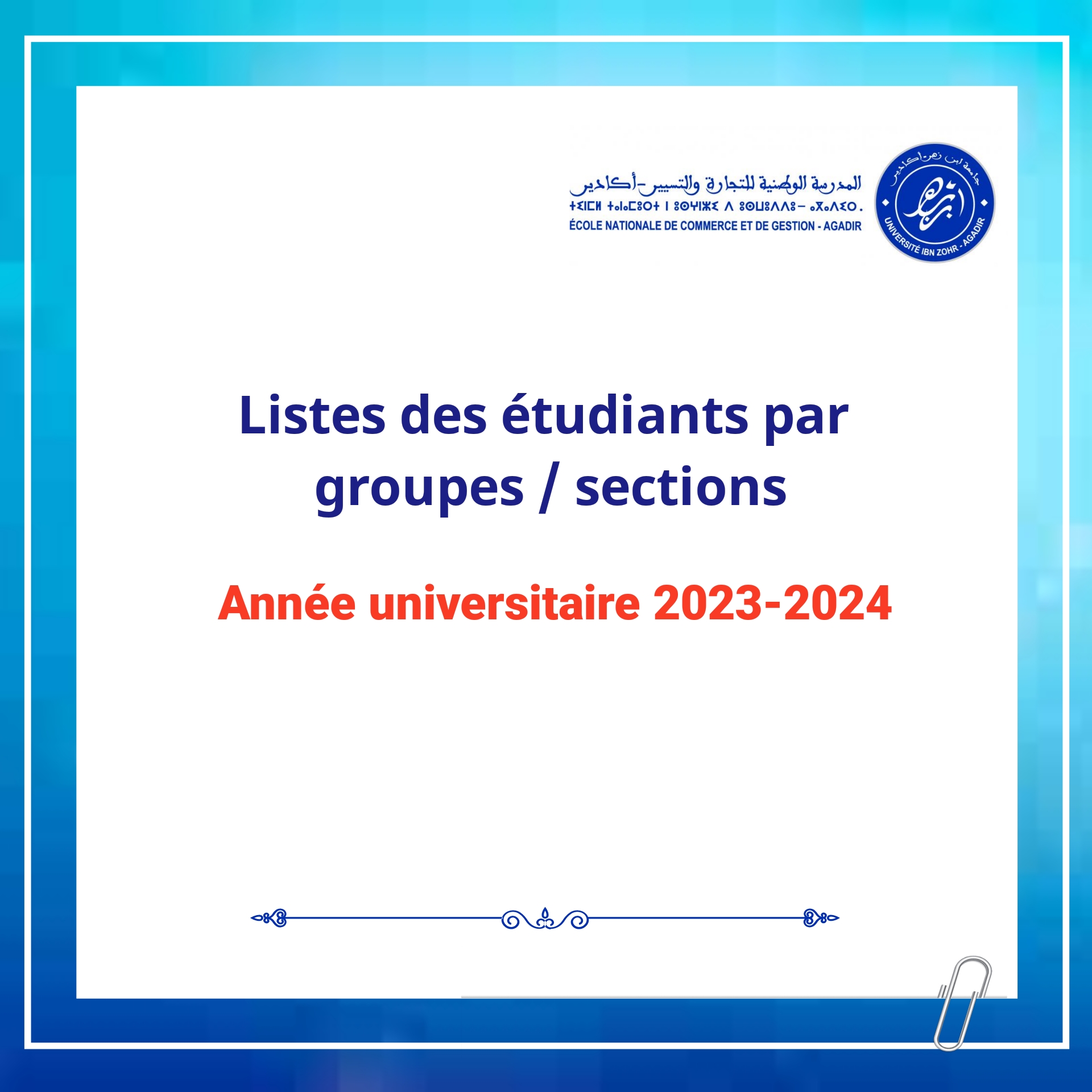 listes des étudiants