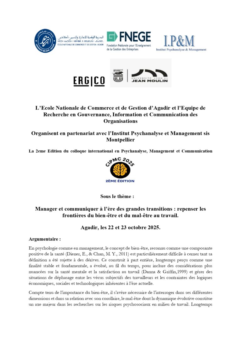 Appel à Communication – CIPMC 2025