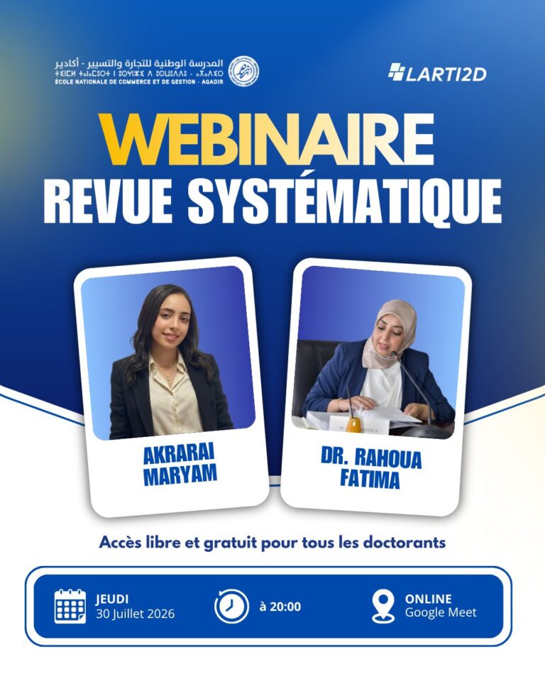Webinaire à ne pas manquer